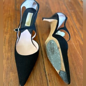 Vintage early 2000’s Michael Kors black suede pointy toe dress shoe ❤️ size 7.5